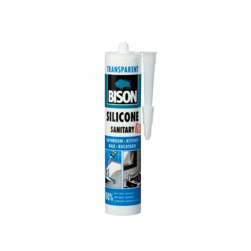 Ancore chimice, Silicon Sanitar BISON, 280ml, transparent, Fixkit.ro